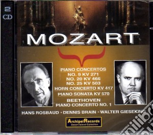 Wolfgang Amadeus Mozart - Gieseking (2 Cd) cd musicale di Mozart