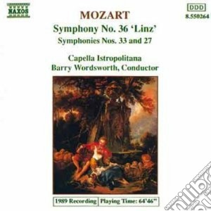 Wolfgang Amadeus Mozart - Symphony No.36 K 425 linz, N.33 K 319,n.27 K 199 cd musicale di Wolfgang Amadeus Mozart