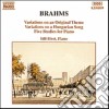 Johannes Brahms - Variations On An Original Theme, Variations On An Hungarian Song cd
