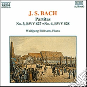 Johann Sebastian Bach - Partita N.3 Bwv 827, N.4 Bwv 828 cd musicale di Wolfgang Rubsam