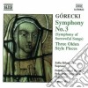 Henryk Gorecki - Symphony No.3 Op.36, 3 Olden Style Pieces cd