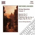 Felix Mendelssohn - Quartetti X Archi Vol.1: N.6 Op.80, N.3op.44, Capriccio N.3 Op.81, Fuga N.4 Op. cd