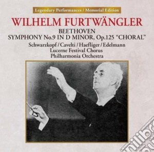 Wilhelm Furtwangler: Beethoven Symphony No,9 cd musicale di Wilhelm Furtwangler