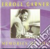 Erroll Garner - Memories Of You cd musicale di Erroll Garner