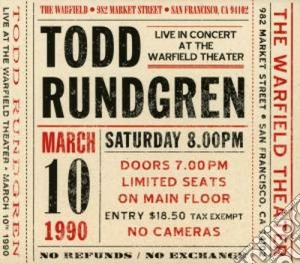 Todd Rundgren - Live At The Warfield 10th March 1990 - Expanded Edition (2 Cd) cd musicale di Todd Rundgren
