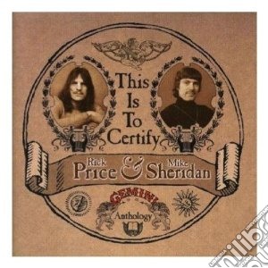 Rick Price & Mike Sheridan - This Is To Certify cd musicale di Rick & mike s Price