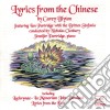 Carey Blyton - Lyrics From The Chinese cd