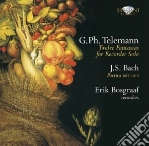 Georg Philipp Telemann - Dodici Fantasie Per Solo Flauto Twv 40:2 cd musicale di Johann Sebastian Bach