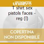 T shirt sex pistols faces - reg (l) cd musicale di Sex Pistols