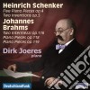 Heinrich Schenker / Johannes Brahms - Piano Pieces cd