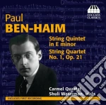 Paul Ben-Haim - Quartetto Per Archi N.1 Op.21, Quintetto In Re Minore cd