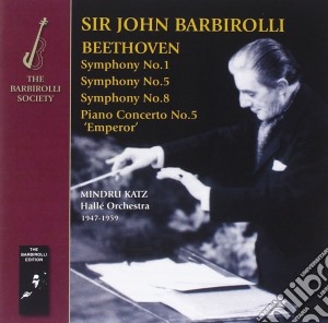 Ludwig Van Beethoven - Symphony No.1 5, 8, Emperor Concerto (2 Cd) cd musicale di Mindu Katz, John Barbirolli, Halle