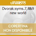Dvorak:syms.7,8&9 new world cd