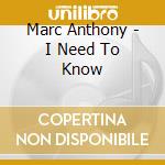 Marc Anthony - I Need To Know cd musicale di Mark Anthony