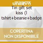 Tin gift set kiss (l tshirt+beanie+badge cd