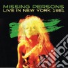 Missing Persons - Live In New York 1981 cd