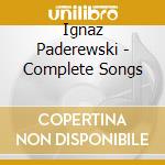 Ignaz Paderewski - Complete Songs cd