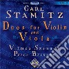 Stamitz Carl Philipp - Duo Per Violino E Viola N.1 Op 10 cd