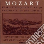 Wolfgang Amadeus Mozart - Quintetto X Clar E Archi K 581, Frammenti K 580b E K 581a (esecuzioni Con Corno cd
