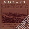 Wolfgang Amadeus Mozart - Quintetto X Clar E Archi K 581, Frammenti K 580b E K 581a (esecuzioni Con Corno cd