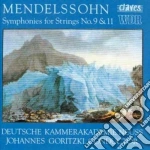Felix Mendelssohn - Sinfonia X Archi N.9 E N.11 cd