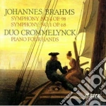 Johannes Brahms - Symphony No.1, N.4 Op.98 (versionix Pf A 4 Mani) cd