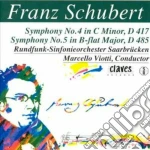 Franz Schubert - Symphony No.4 D 417 tragica, N.5 D 485 cd