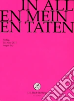 (Music Dvd) Johann Sebastian Bach  - In Allen Meinen Taten cd