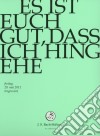 (Music Dvd) Johann Sebastian Bach  - Es Ist Euch Gut, Dass Ich Hingehe cd