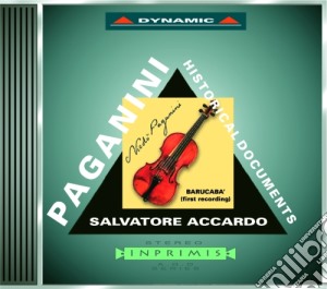 Niccolo' Paganini - Historical Documents cd musicale di Paganini Niccolo'