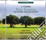 Georg Philipp Telemann - Trio Sonatas For Recorder, Violino cd