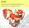 Alessandro Rolla - Three Duets For Violin And Viola cd