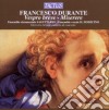 Francesco Durante - Vespro Breve - Miserere cd musicale di Francesco Durante