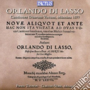 Orlando Di Lasso - Cantiones Duarum Vocum cd musicale di Tognon P. / Vehr C.