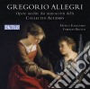 Gregorio Allegri - Opere Inedite Dai Manoscritti Della Collectio Altaemps cd