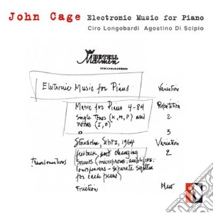 John Cage - Electronic Music For Piano cd musicale di Cage John