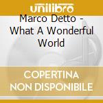Marco Detto - What A Wonderful World cd musicale