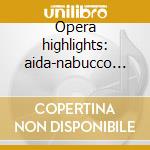 Opera highlights: aida-nabucco tosca-rigoletto cd musicale di Verdi-puccini