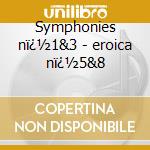 Symphonies nï¿½1&3 - eroica nï¿½5&8 cd