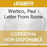 Wertico, Paul - Letter From Rome cd