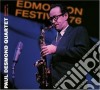 Paul Desmond Quartet - Edmonton Festival'76 cd