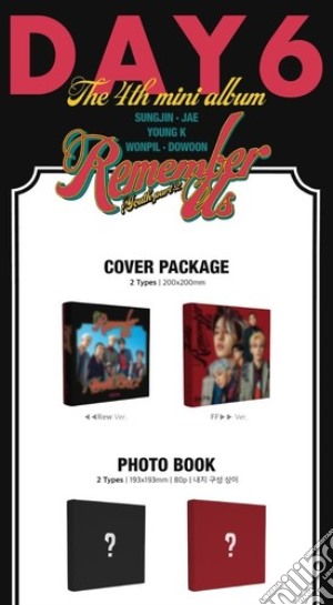 Day6 - 4Th Mini Album: Remember Us - Youth Part cd musicale di Day6