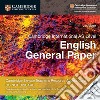 Pavich, Jill - Cambridge International As Level English General Paper Cambridge Elevate Teacher'S Resource Access Card [Edizione: Regno Unito] cd