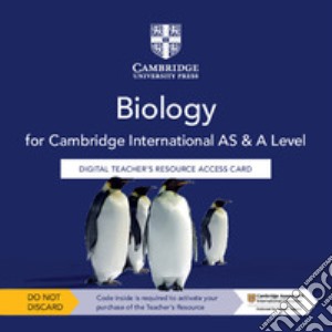 Martindill, David - Cambridge International As & A Level Biology Digital Teacher'S Resource Access Card [Edizione: Regno Unito] cd musicale di Jones Mary; Fosbery Richard; Taylor Dennis
