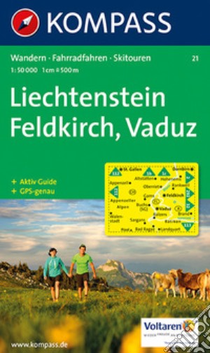 Carta escursionistica n. 21. Austria. Vorarlberg. Feldkirch-Vaduz 1:50.000. Adatto a GPS. Digital map. DVD-ROM cd musicale