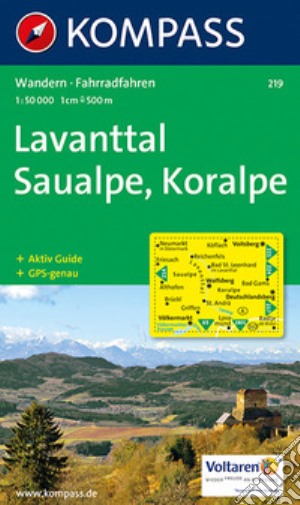 Carta Escursionistica N. 219. Austria. Ad Est Delle Alpi. Vienna, Stiria... Lavanttal, Saualpe, Koralpe 1:50.000. Adatto A GPS. DVD-ROM Digital Map. E cd musicale