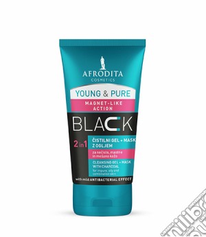 YOUNG & PURE BLACK CLEANSER Gel detergente + Maschera al carbone  cosmetico di Afrodita