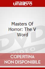 Masters Of Horror: The V Word dvd