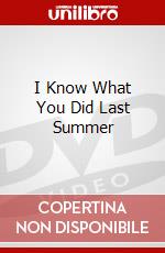 I Know What You Did Last Summer dvd