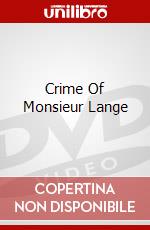 Crime Of Monsieur Lange dvd